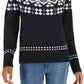 Suéter Tommy Hilfiger Fair Isle Gola Alta Feminino Preto