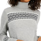 Tommy Hilfiger Suéter Feminino Blocked Fair Isle Stella Algodão Cinza Tamanho XS