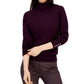 Tommy Hilfiger Suéter Stella Feminino com Botões e Punhos Lisos Roxo Tamanho Grande