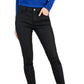 Calça jeans skinny com revestimento Tommy Hilfiger feminina, preta, tamanho 10