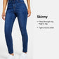 Calça jeans skinny com revestimento Tommy Hilfiger feminina, preta, tamanho 6