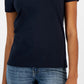 Camiseta Tommy Hilfiger Feminina Gola Redonda com Strass Azul Marinho