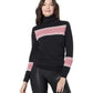Tommy Hilfiger Suéter Feminino Bloqueado Fair Isle Stella Algodão Preto Tamanho Grande