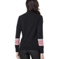 Tommy Hilfiger Suéter Feminino Bloqueado Fair Isle Stella Algodão Preto Tamanho Grande