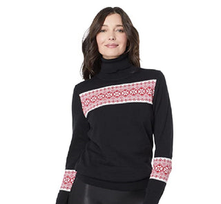 Tommy Hilfiger Suéter Feminino Bloqueado Fair Isle Stella Algodão Preto Tamanho Grande