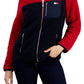 Jaqueta Tommy Hilfiger Feminina Colorblocked com Zíper, Vermelha, Tamanho X-G