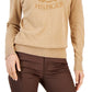 Suéter feminino Tommy Hilfiger Tonal Crest Logo Stella Cotton, marrom, tamanho grande