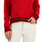Tommy Hilfiger Suéter Feminino com Logo Argyle e Gola Redonda, Tamanho XG