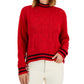 Tommy Hilfiger Suéter Feminino com Logo Argyle e Gola Redonda, Tamanho XG