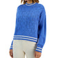 Suéter Tommy Hilfiger Feminino com Logo Argyle e Gola Simulada Azul Tamanho X-G