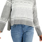 Tommy Hilfiger Fair Isle Suéter Ombro Caído Feminino Cinza Tamanho Médio