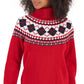 Suéter Tommy Hilfiger Feminino Argyle Gola Alta Vermelho Tamanho XX-G