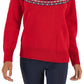 Suéter Tommy Hilfiger Feminino Argyle Gola Alta Vermelho Tamanho XX-G