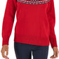 Suéter Tommy Hilfiger Feminino Argyle Gola Alta Vermelho Tamanho Grande