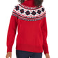Suéter Tommy Hilfiger Feminino Argyle Gola Alta Vermelho Tamanho Grande