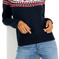 Suéter Tommy Hilfiger Feminino Argyle Gola Alta Azul