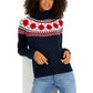 Suéter Tommy Hilfiger Feminino Argyle Gola Alta Azul