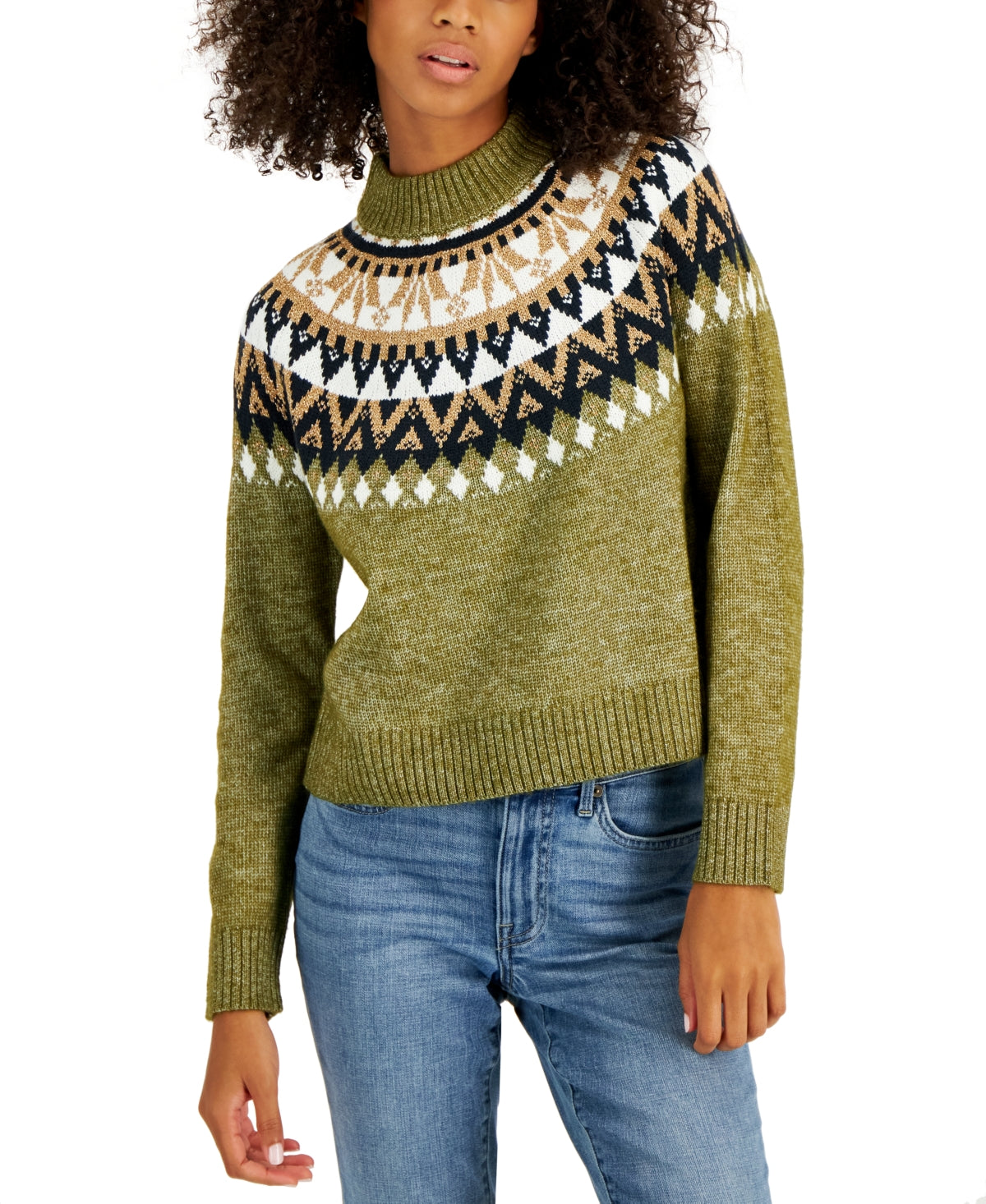 Tommy Hilfiger Suéter Raglan Meio Floco de Neve Feminino Verde Tamanho Grande