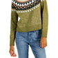Tommy Hilfiger Suéter Raglan Meio Floco de Neve Feminino Verde Tamanho Grande