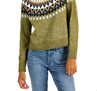 Tommy Hilfiger Suéter Raglan Meio Floco de Neve Feminino Verde Tamanho Grande