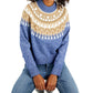 Tommy Hilfiger Suéter Raglan Meio Floco de Neve Feminino Azul Tamanho XX-G