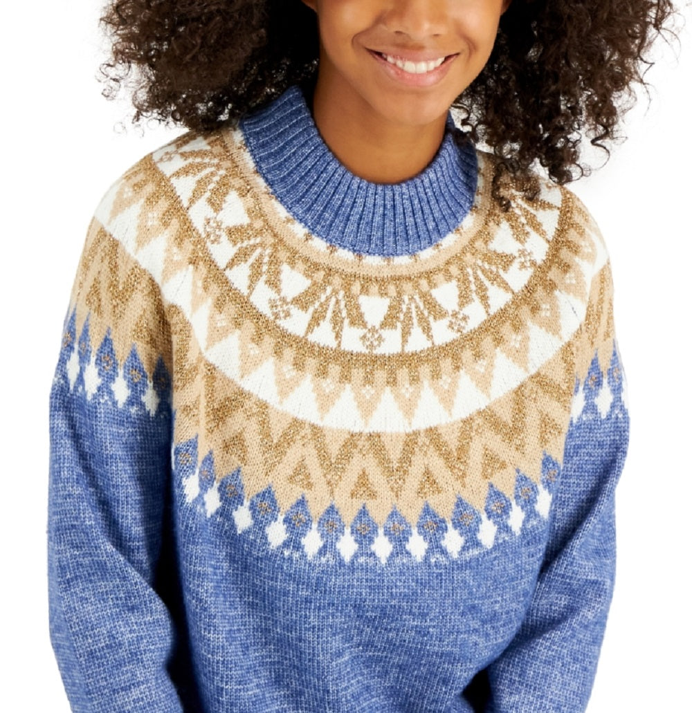 Tommy Hilfiger Suéter Raglan Meio Floco de Neve Feminino Azul Tamanho XX-G
