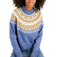Tommy Hilfiger Suéter Raglan Meio Floco de Neve Feminino Azul Tamanho Grande