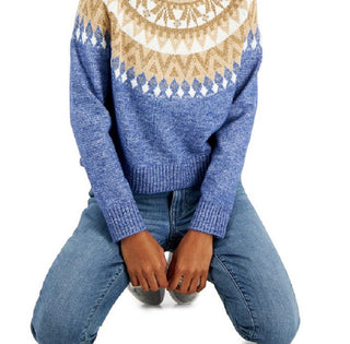 Tommy Hilfiger Suéter Raglan Meio Floco de Neve Feminino Azul Tamanho Grande