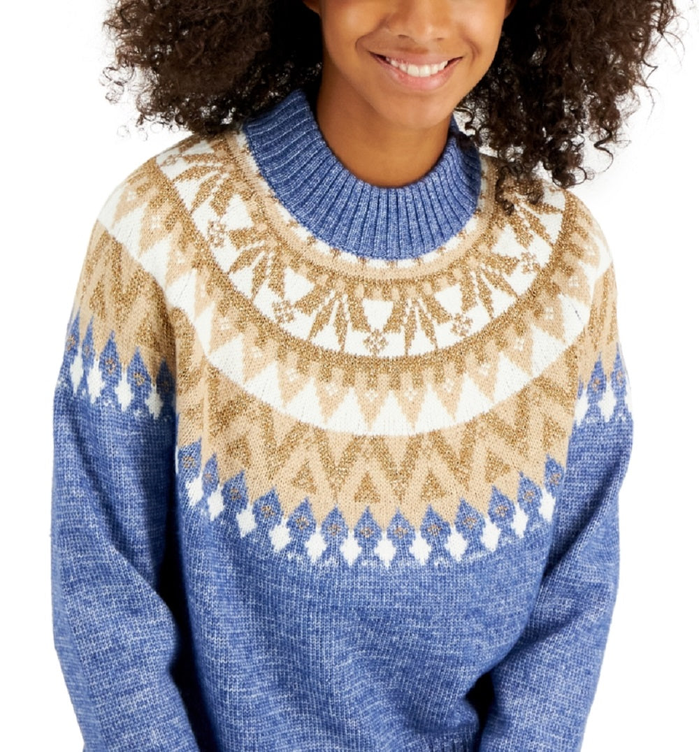 Tommy Hilfiger Suéter Raglan Meio Floco de Neve Feminino Azul