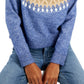 Tommy Hilfiger Suéter Raglan Meio Floco de Neve Feminino Azul