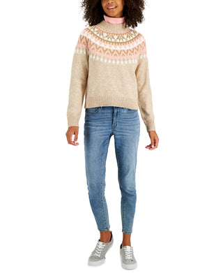 Tommy Hilfiger Suéter Raglan Meio Floco de Neve Feminino Marrom Tamanho XS