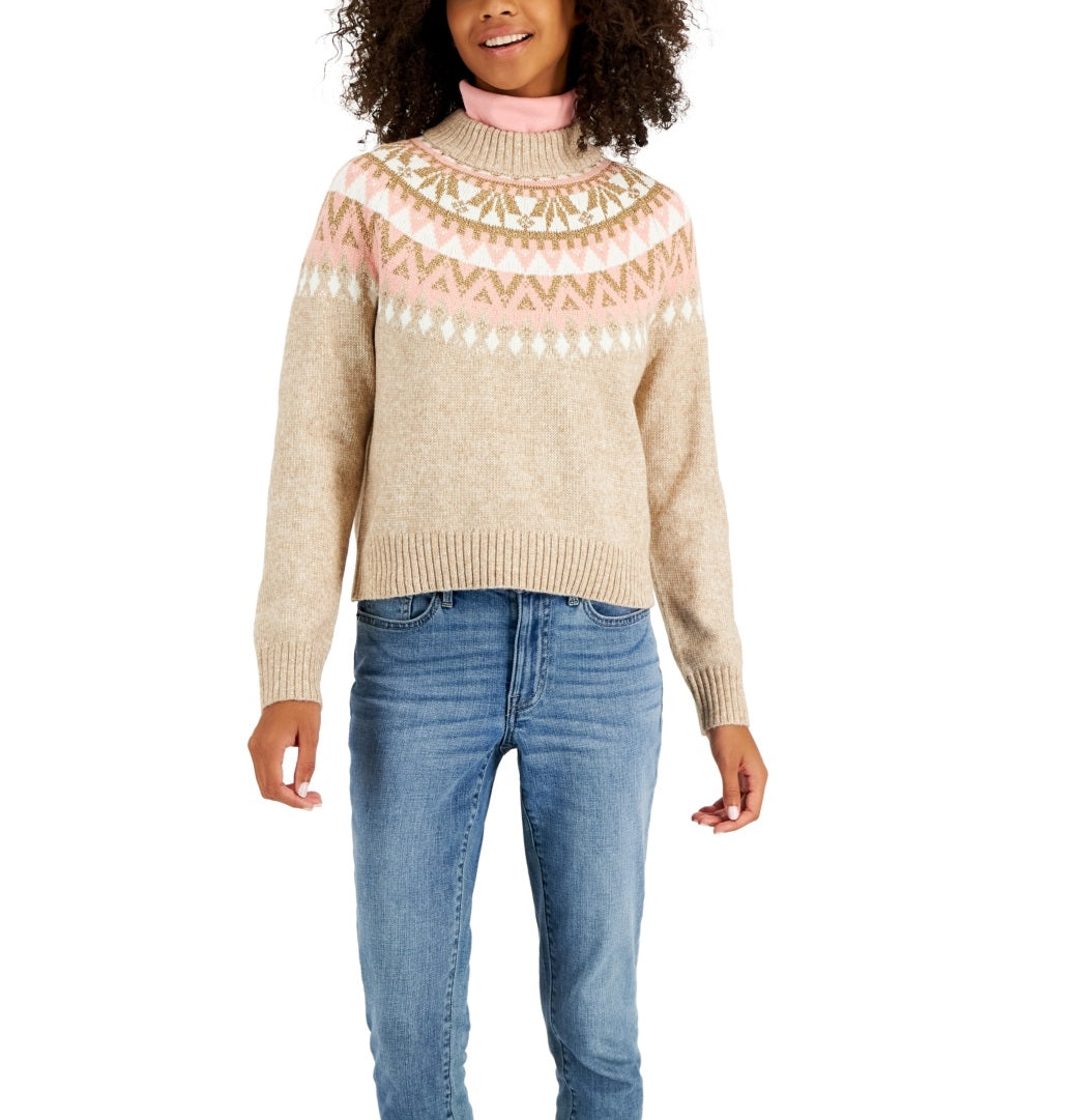 Tommy Hilfiger Suéter Raglan Meio Floco de Neve Feminino Marrom Tamanho XS