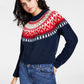 Tommy Hilfiger Suéter Raglan Meio Floco de Neve Feminino Azul Tamanho Médio