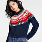Tommy Hilfiger Suéter Raglan Meio Floco de Neve Feminino Azul Tamanho Médio