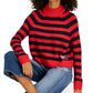 Suéter feminino Tommy Jeans com gola alta, vermelho, tamanho X-S