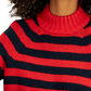 Suéter feminino Tommy Jeans com gola alta, vermelho, tamanho X-S