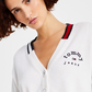 Tommy Jeans Cardigan Cropped Feminino Gola V Branco Tamanho Grande