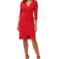 Vestido de coquetel feminino Adrianna Papell, vermelho, tamanho 14