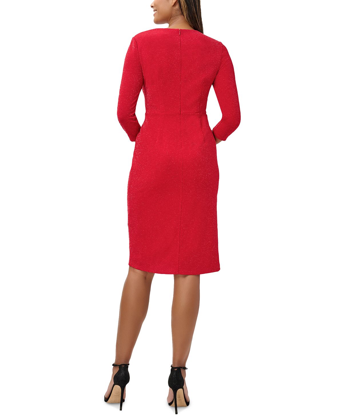 Vestido de coquetel feminino Adrianna Papell, vermelho, tamanho 14