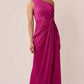 Vestido feminino Adrianna Papell Stardust One Shoulder, rosa, tamanho 4