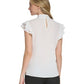 Blusa Calvin Klein Feminina Manga Longa Gola Amarrada Branca Tamanho X-G