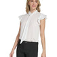 Blusa Calvin Klein Feminina Manga Longa Gola Amarrada Branca Tamanho X-G