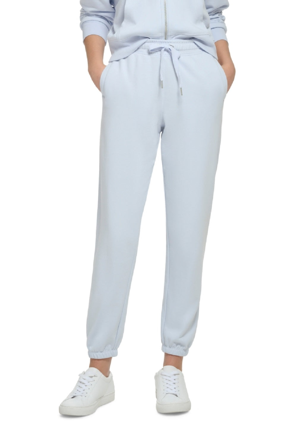 Calça Jogger Calvin Klein Feminina Performance Cintura Alta Relaxada Azul Tamanho X-S