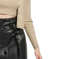 Camisola e cardigan curto Calvin Klein feminino X Fit marrom tamanho pequeno