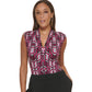 Blusa Calvin Klein Feminina Estampada Sem Mangas Gola V Roxa Tamanho P
