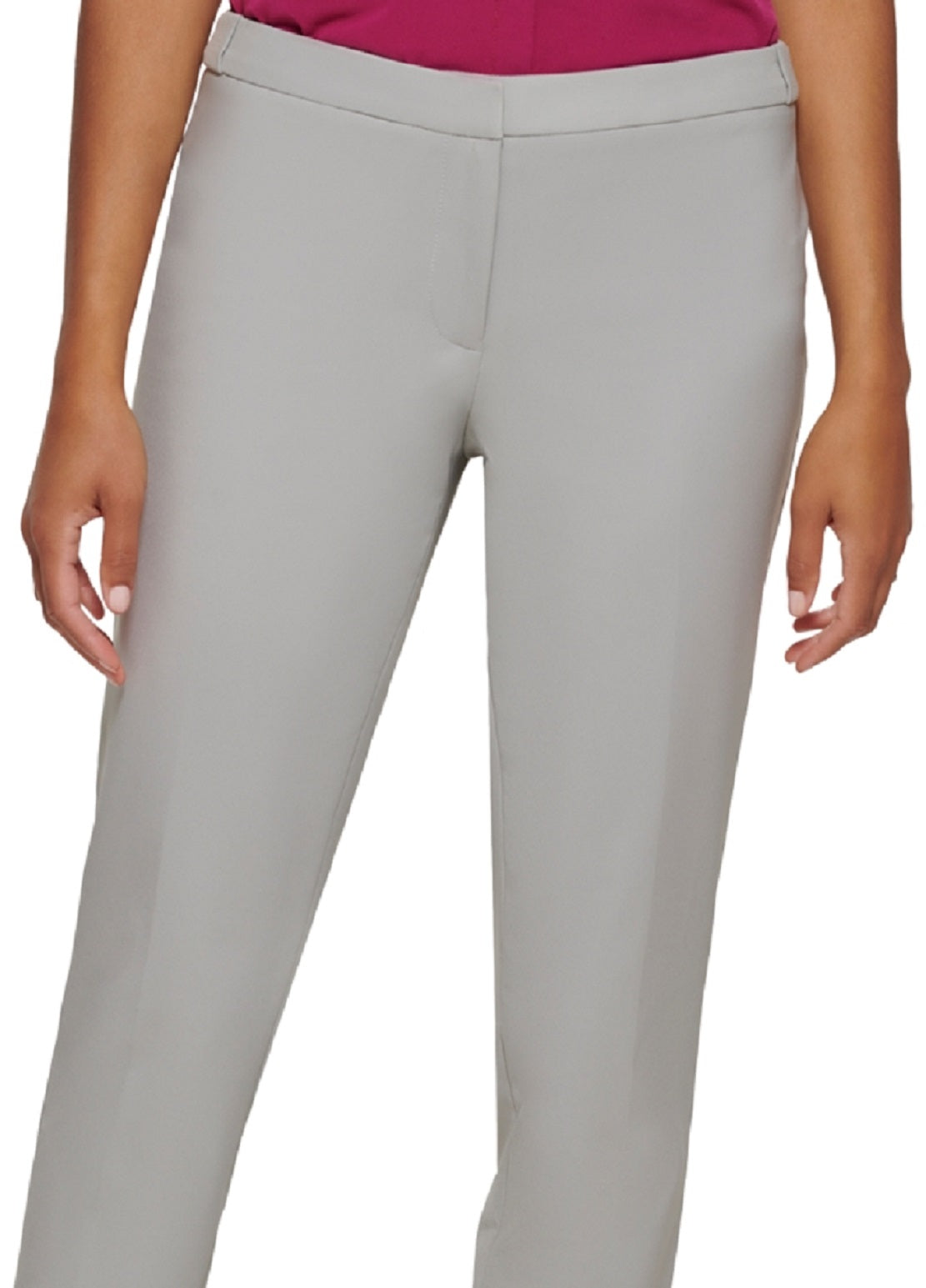 Calça reta feminina Calvin Klein Infinite Stretch cinza tamanho 6