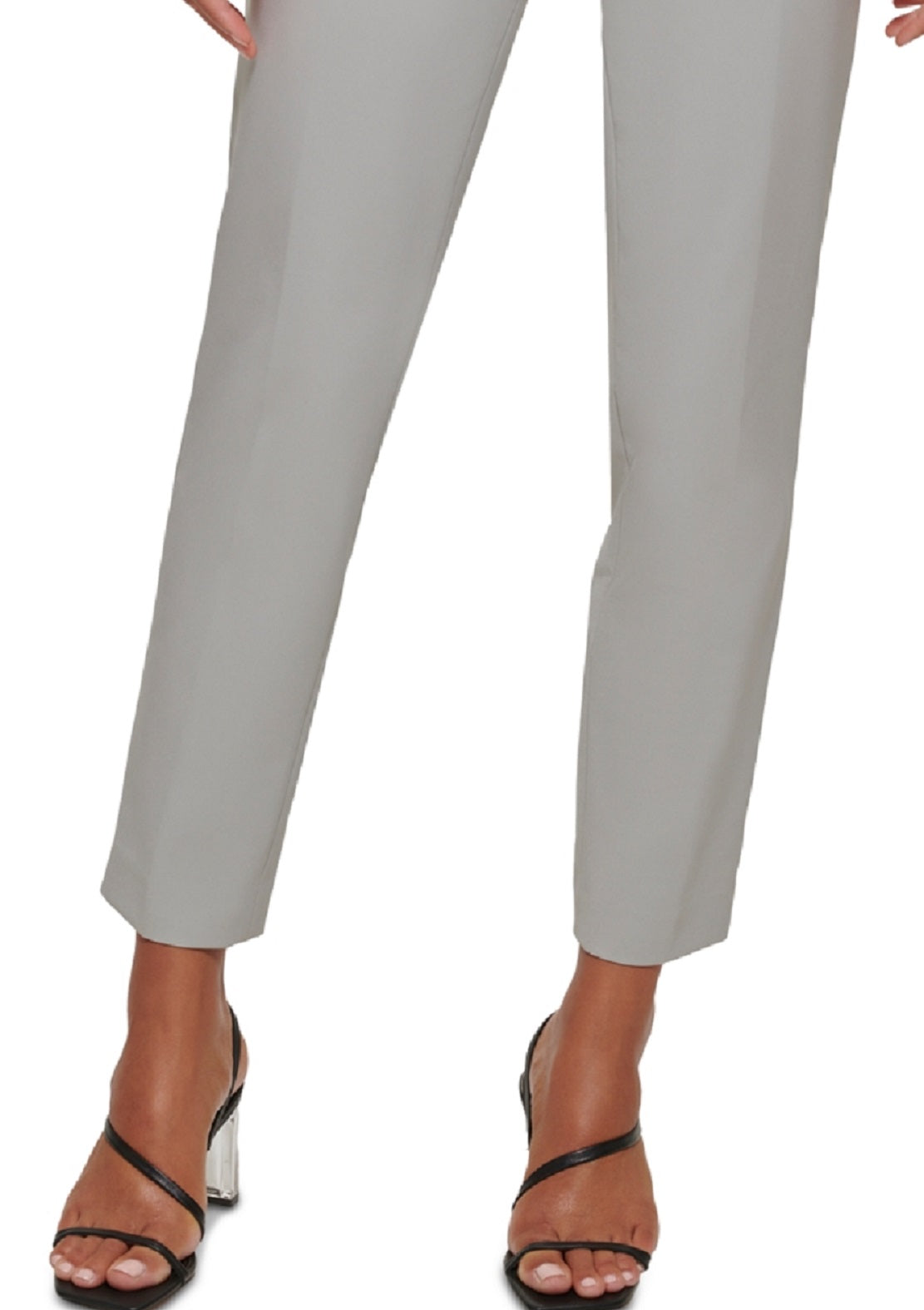 Calça reta feminina Calvin Klein Infinite Stretch cinza tamanho 6