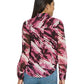 Blusa Calvin Klein Feminina Manga Longa Amarrada Frontal com Botões Roxa Tamanho Grande