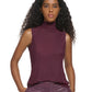Blusa feminina Calvin Klein sem mangas de malha com gola alta roxa tamanho GG