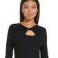 Suéter Calvin Klein Feminino Canelado Keyhole Preto Tamanho P